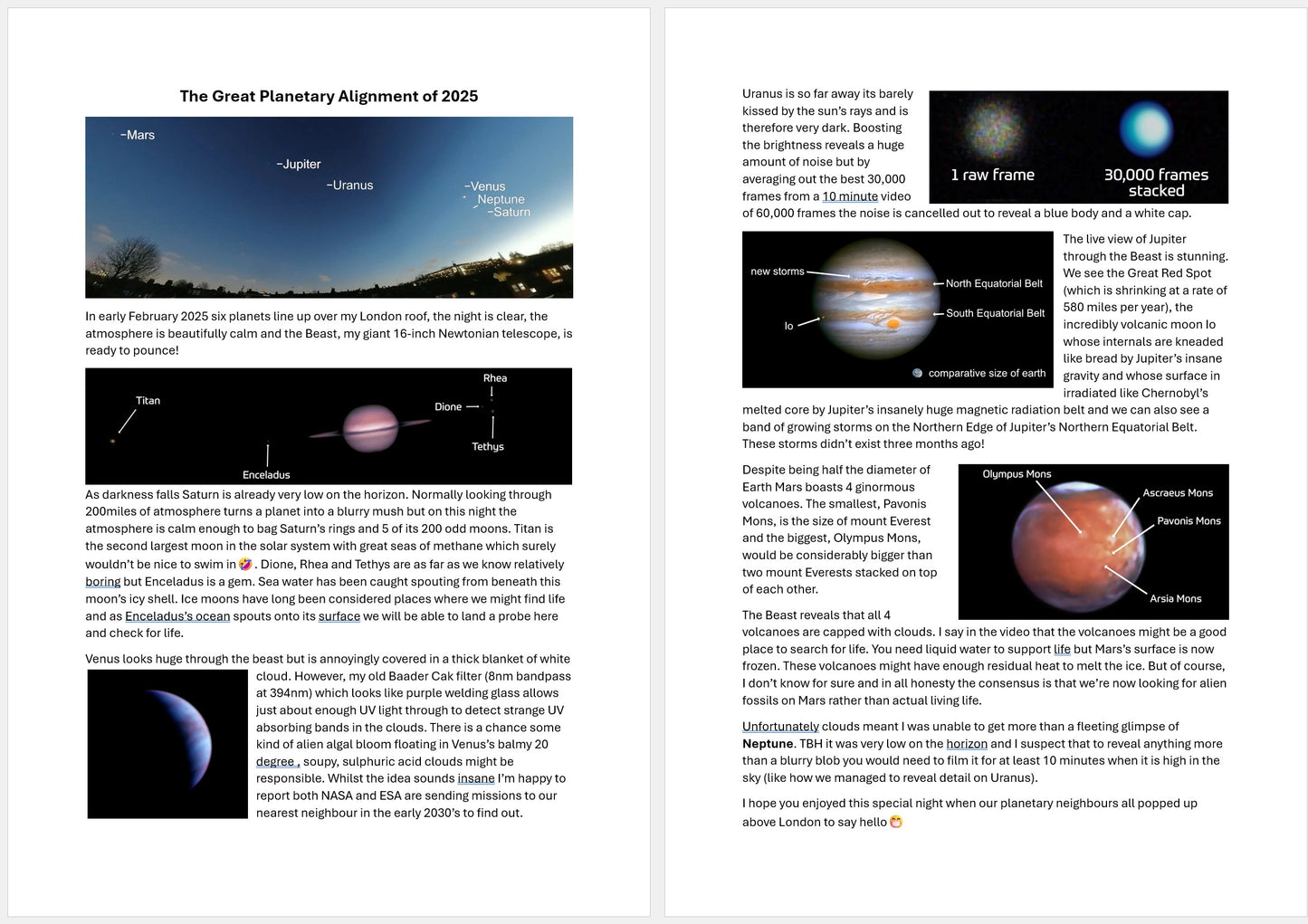 The Great Planetary Alignment of 2025