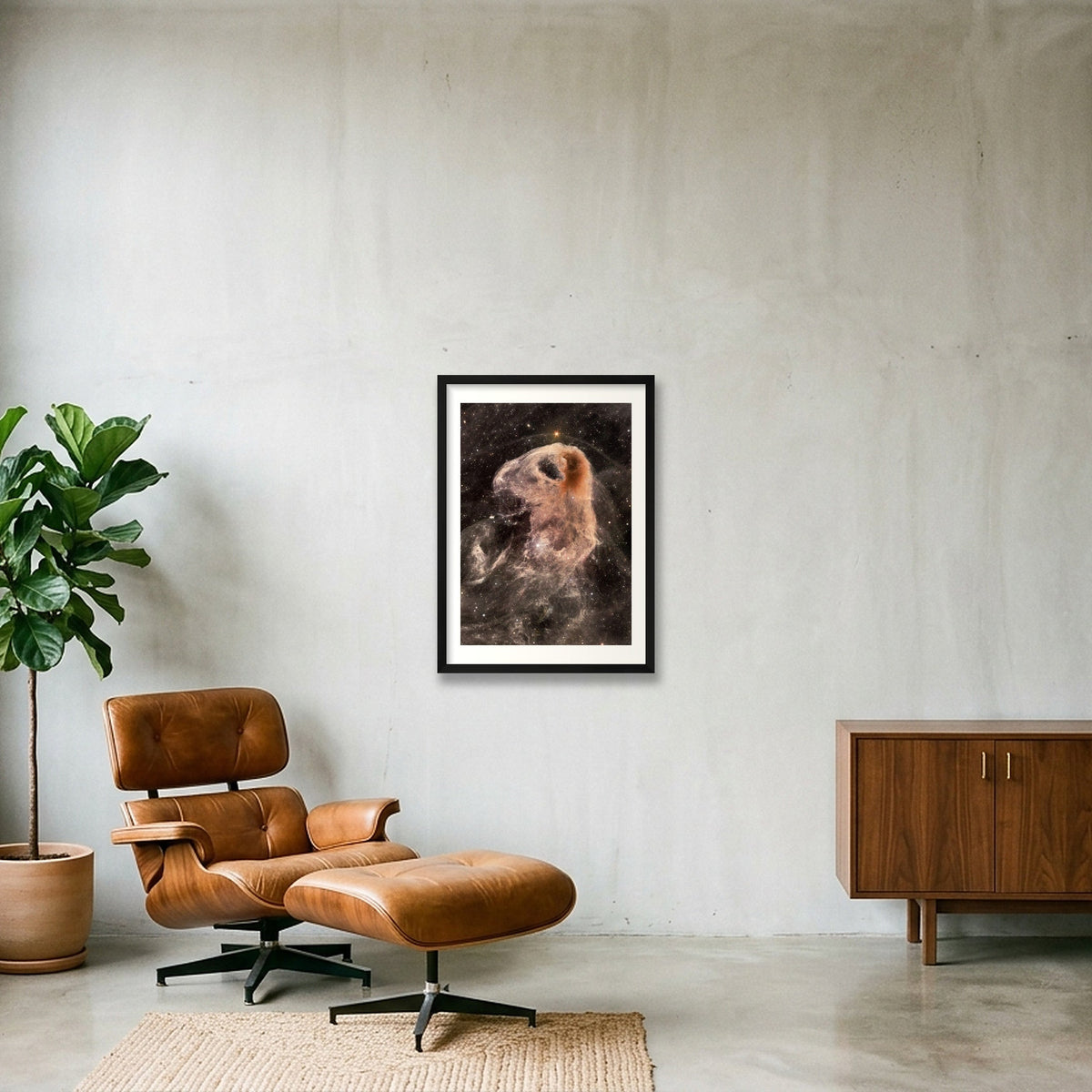 Baby Eagle Portrait — 42×59cm, 17×23" Black Frame