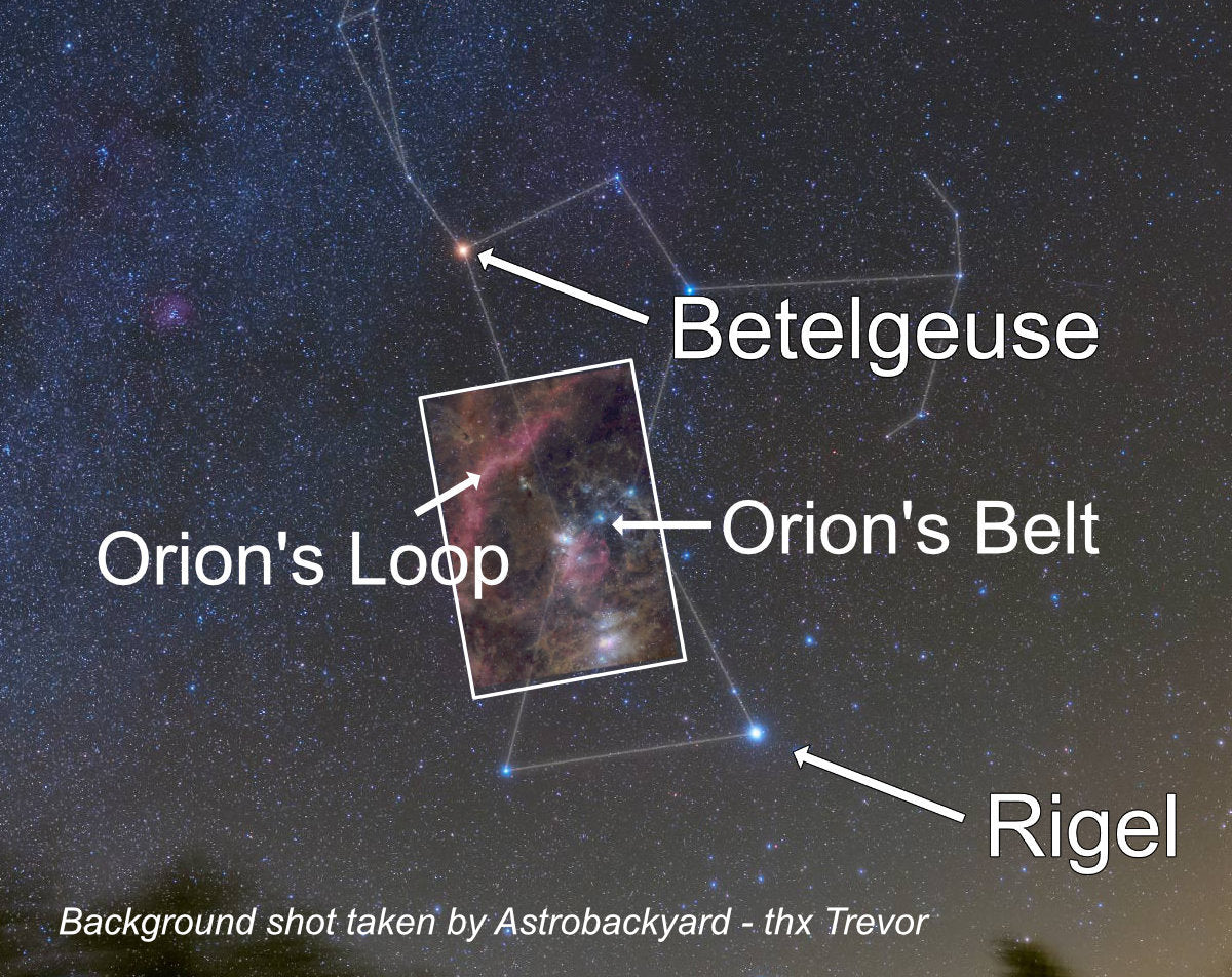 Nebulae around Orion's Belt